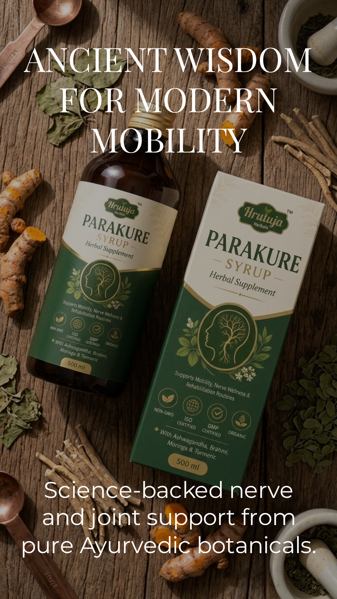 Parakure Syrup herbal supplement product box and bottle